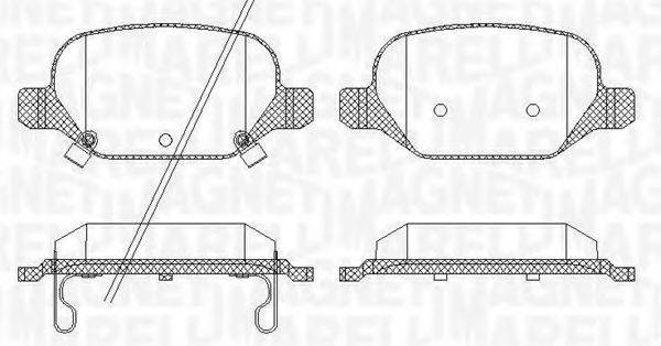 MAGNETI MARELLI 363916060689 Комплект гальмівних колодок, дискове гальмо