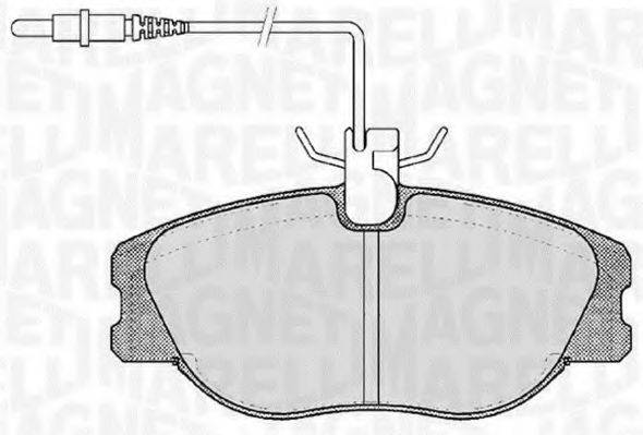 MAGNETI MARELLI 363916060787 Комплект гальмівних колодок, дискове гальмо