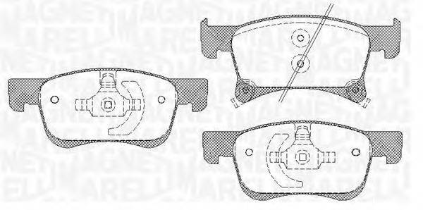 MAGNETI MARELLI 363916060814 Комплект гальмівних колодок, дискове гальмо