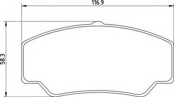 MAGNETI MARELLI 363700200348 Комплект гальмівних колодок, дискове гальмо