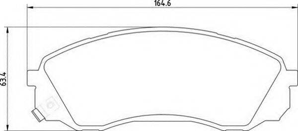 MAGNETI MARELLI 363700201724 Комплект гальмівних колодок, дискове гальмо