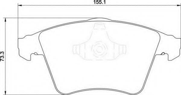 MAGNETI MARELLI 363700201754 Комплект гальмівних колодок, дискове гальмо