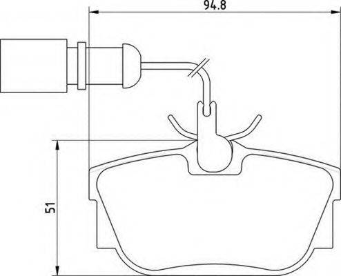 MAGNETI MARELLI 363700205135 Комплект гальмівних колодок, дискове гальмо