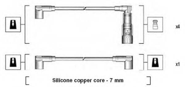 MAGNETI MARELLI 941045200508 Комплект дротів запалювання
