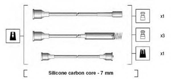 MAGNETI MARELLI 941125200674 Комплект дротів запалювання