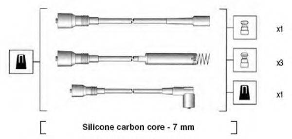 MAGNETI MARELLI 941125370687 Комплект дротів запалювання