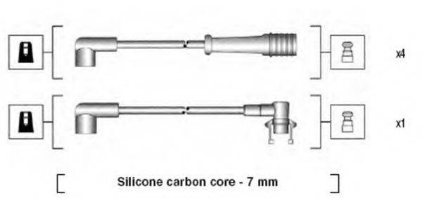 MAGNETI MARELLI 941145150712 Комплект дротів запалювання