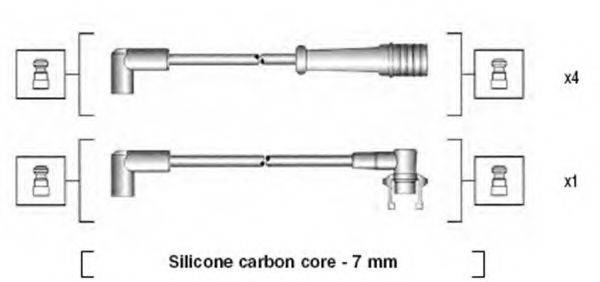 MAGNETI MARELLI 941145310728 Комплект дротів запалювання