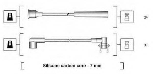 MAGNETI MARELLI 941215230806 Комплект дротів запалювання