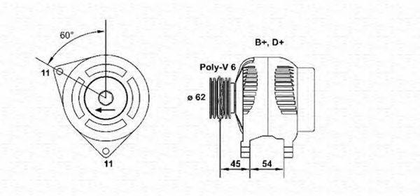 MAGNETI MARELLI 063321426010 Генератор