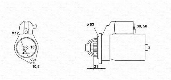 MAGNETI MARELLI 943253106010 Стартер