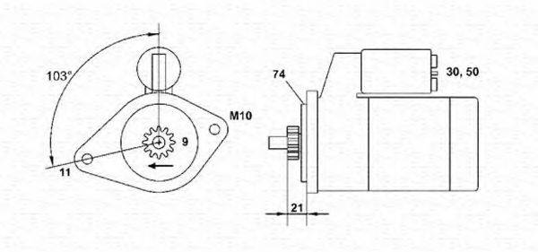 MAGNETI MARELLI 943253191010 Стартер