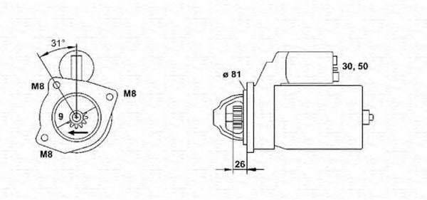 MAGNETI MARELLI 943253266010 Стартер