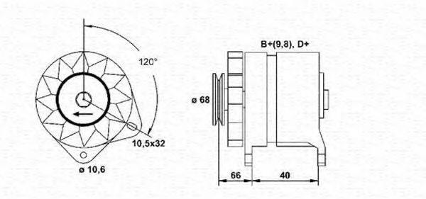 MAGNETI MARELLI 943321059010 Генератор