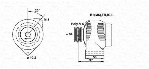 MAGNETI MARELLI 943346052010 Генератор