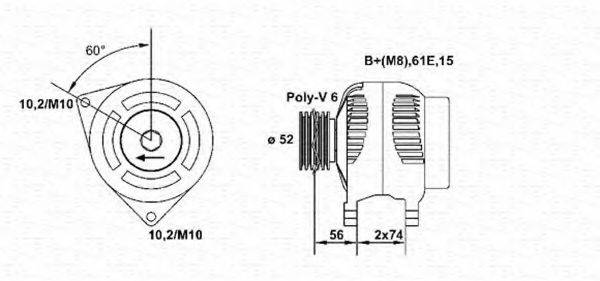 MAGNETI MARELLI 943355067010 Генератор