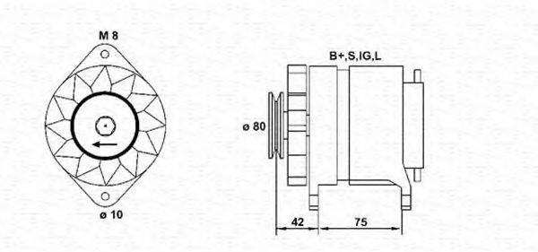 MAGNETI MARELLI 943355076010 Генератор