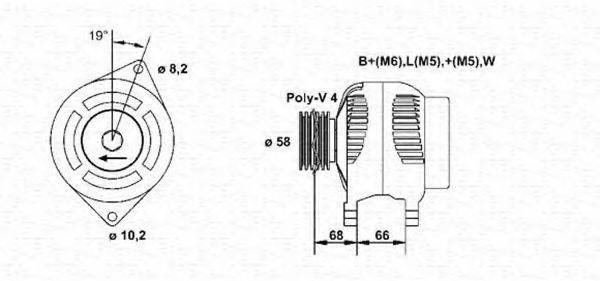 MAGNETI MARELLI 943355105010 Генератор