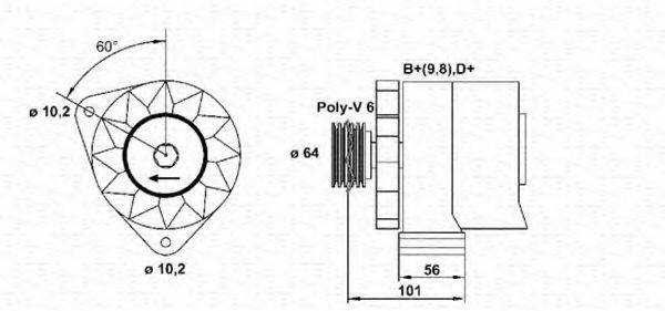 MAGNETI MARELLI 943356206010 Генератор