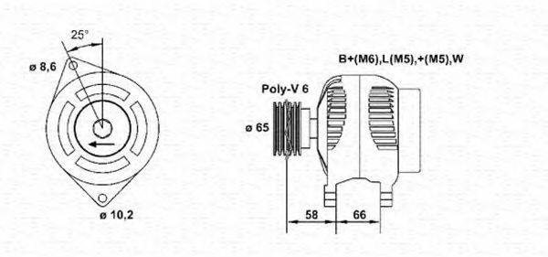 MAGNETI MARELLI 943356325010 Генератор