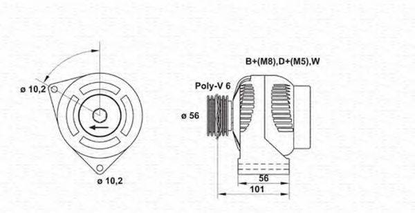 MAGNETI MARELLI 943356507010 Генератор