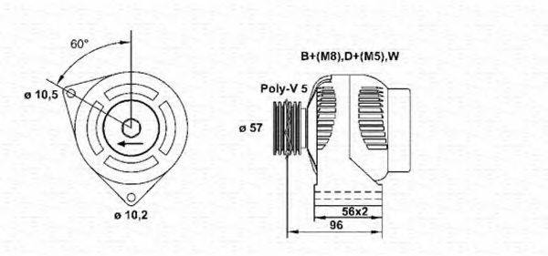 MAGNETI MARELLI 943356575010 Генератор