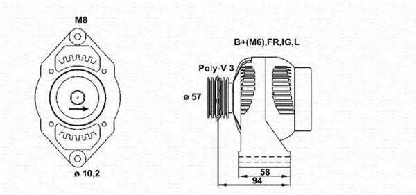 MAGNETI MARELLI 943356582010 Генератор