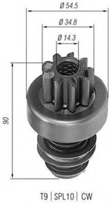 BOSCH 2006209095 Привід із механізмом вільного ходу, стартер