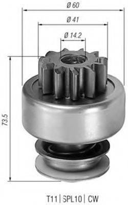 BOSCH 2006209475 Привід із механізмом вільного ходу, стартер