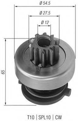 BOSCH 1006209523 Привід із механізмом вільного ходу, стартер