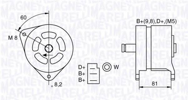 MAGNETI MARELLI 063324157010 Генератор