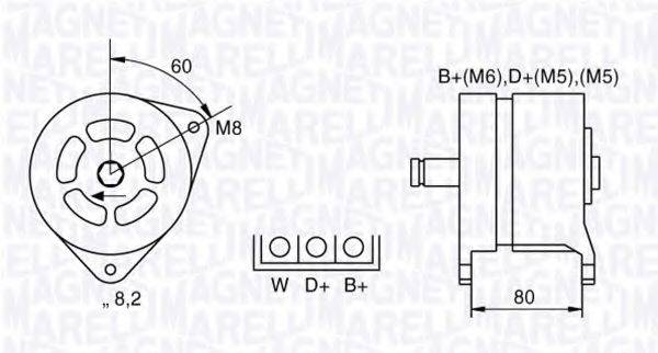 MAGNETI MARELLI 063324293010 Генератор