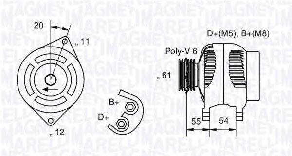 MAGNETI MARELLI 063321806010 Генератор