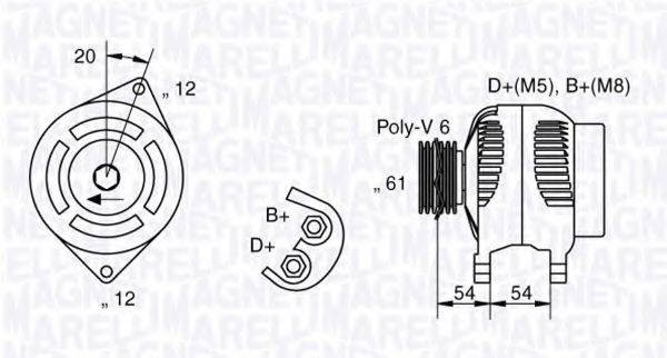 MAGNETI MARELLI 063321826010 Генератор