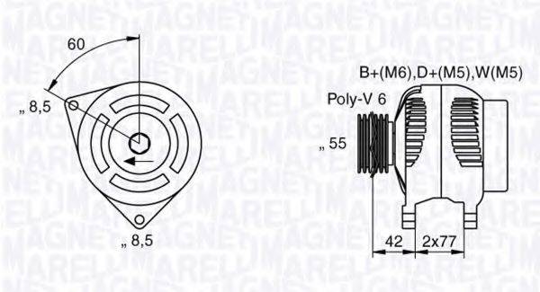 MAGNETI MARELLI 063533100530 Генератор