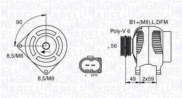 MAGNETI MARELLI 063533250010 Генератор