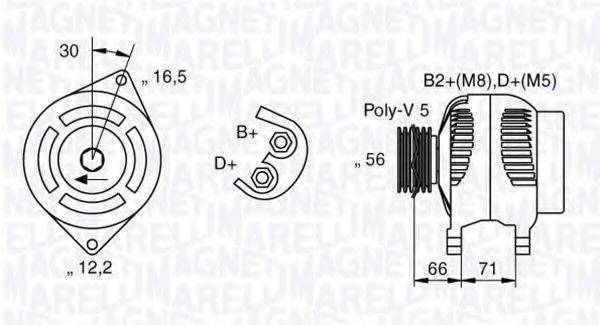 MAGNETI MARELLI 063533250590 Генератор