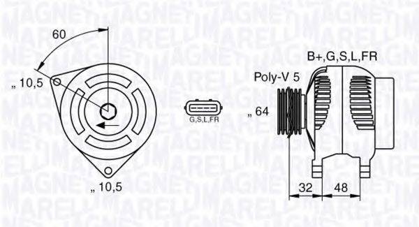 MAGNETI MARELLI 063532618010 Генератор