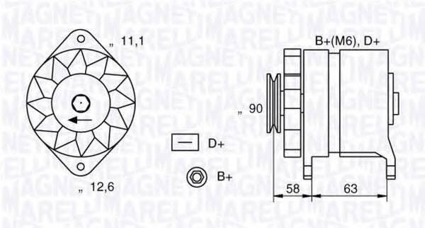 MAGNETI MARELLI 063321019010 Генератор