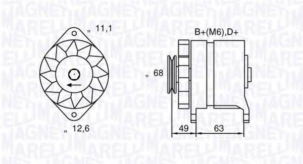 MAGNETI MARELLI 063321041010 Генератор