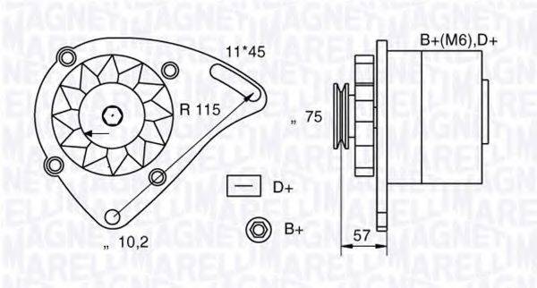 MAGNETI MARELLI 063321067010 Генератор