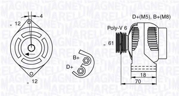 MAGNETI MARELLI 063377004010 Генератор