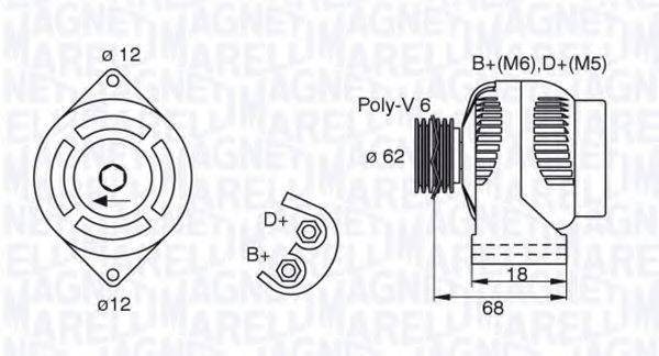 MAGNETI MARELLI 063377490010 Генератор