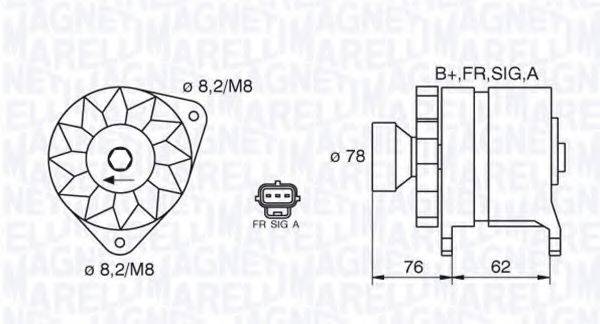 MAGNETI MARELLI 063380010010 Генератор