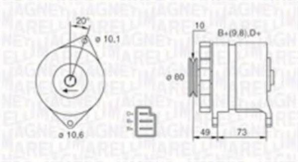 MAGNETI MARELLI 063730016010 Генератор