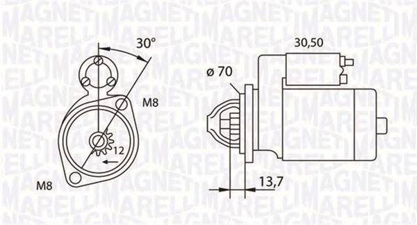 MAGNETI MARELLI 063191007010 Стартер