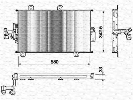 MAGNETI MARELLI 350203100000 Конденсатор, кондиціонер