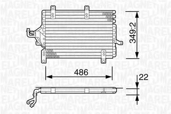 MAGNETI MARELLI 350203124000 Конденсатор, кондиціонер