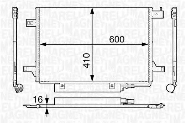 MAGNETI MARELLI 350203606000 Конденсатор, кондиціонер