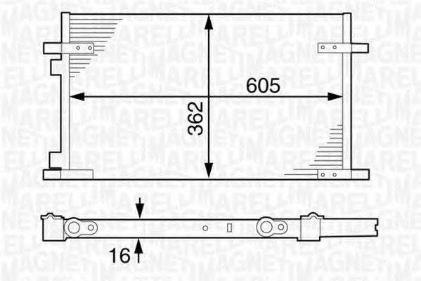 MAGNETI MARELLI 350203609000 Конденсатор, кондиціонер